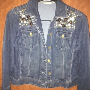 Chico’s Embellished Denim Jacket
